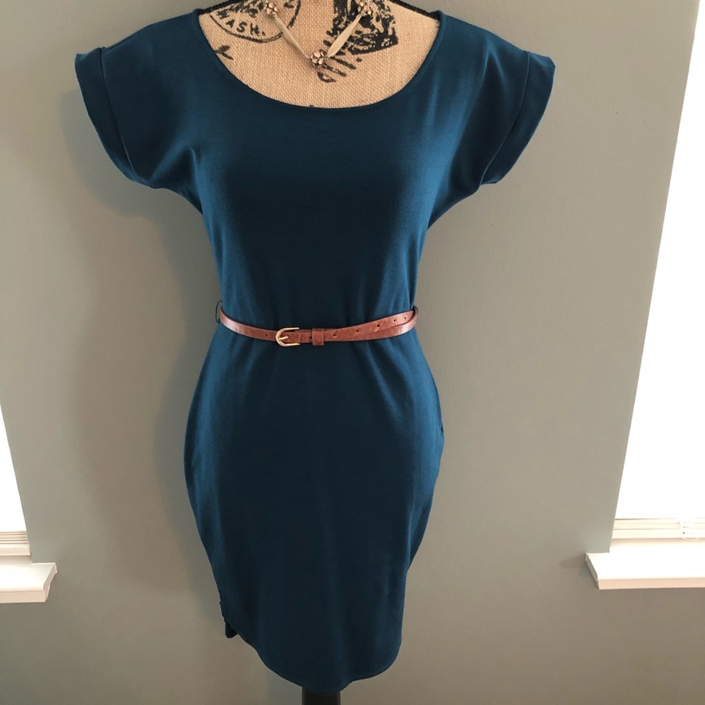 ModCloth Dark Teal Belted Dress